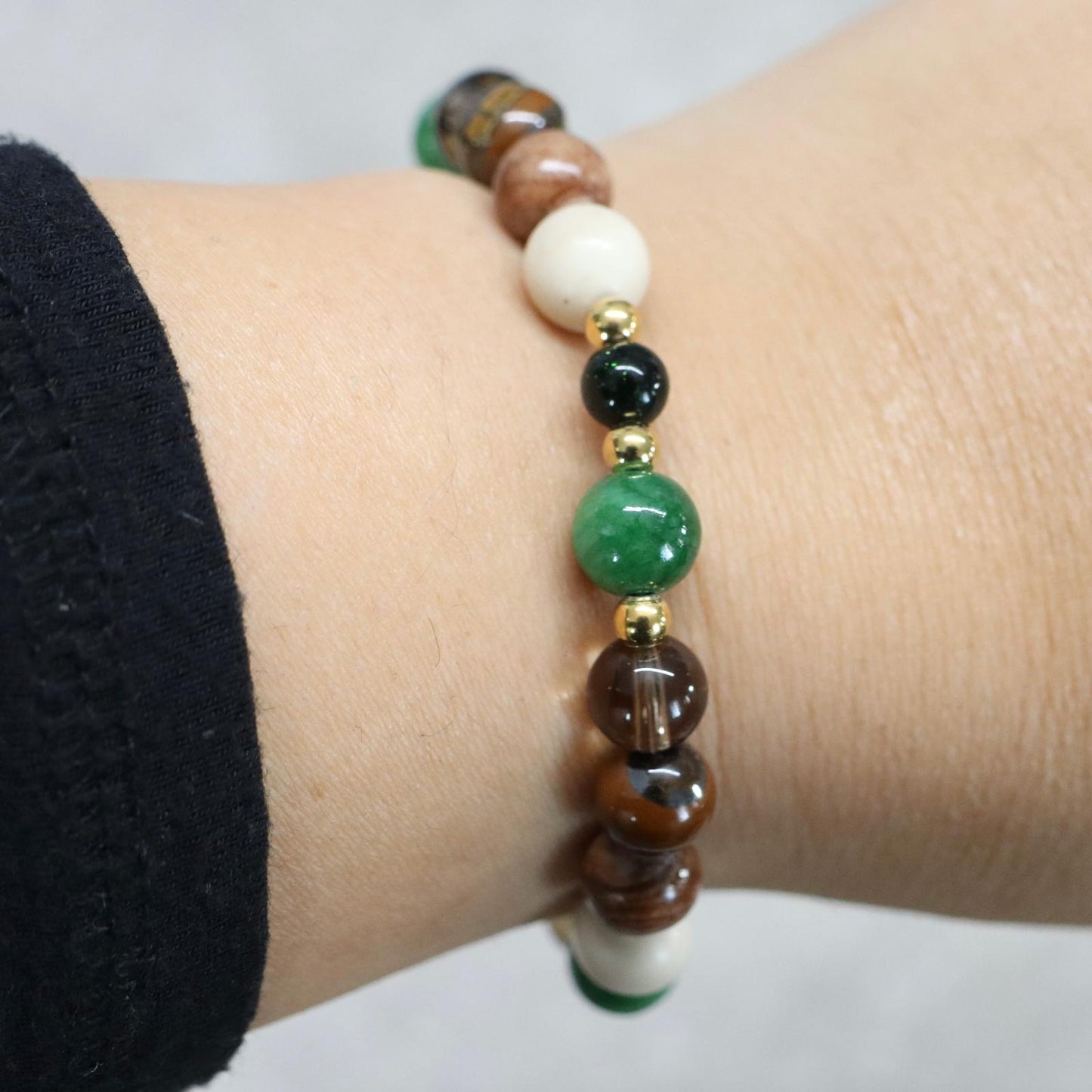 CHIANG MAI EARTH | Natuursteen armband mix | 8mm | Normal Fit