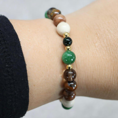 CHIANG MAI EARTH | Natuursteen armband mix | 8mm | Normal Fit