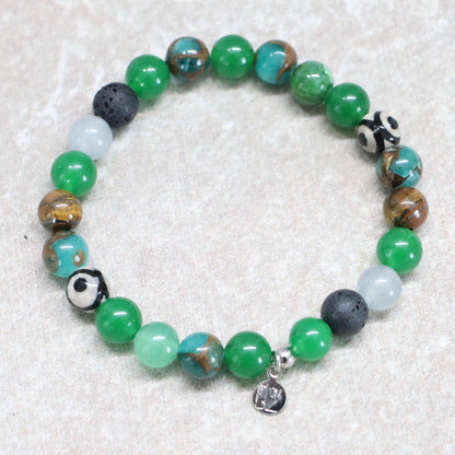 MYSTIC SCHWARZWALD | Natuursteen armband mix | 8mm | Normal Fit