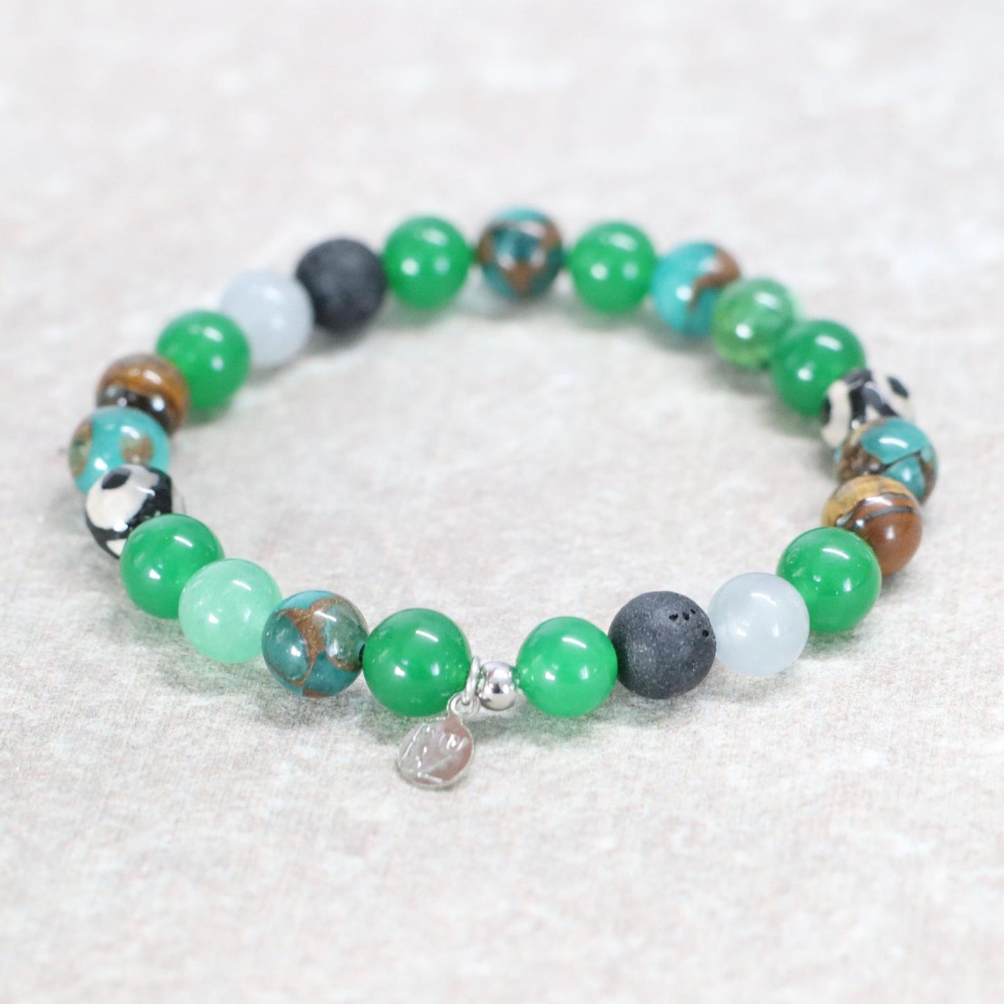 MYSTIC SCHWARZWALD | Natuursteen armband mix | 8mm | Normal Fit