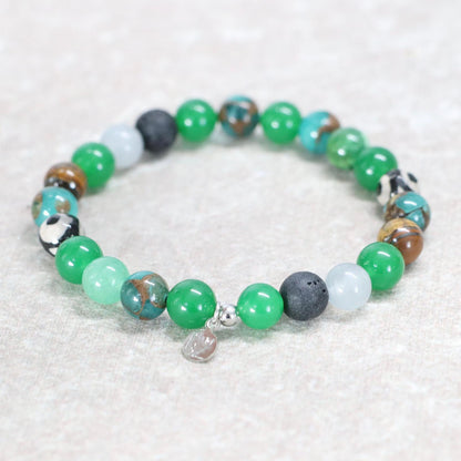 MYSTIC SCHWARZWALD | Natuursteen armband mix | 8mm | Normal Fit