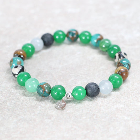 MYSTIC SCHWARZWALD | Natuursteen armband mix | 8mm | Normal Fit