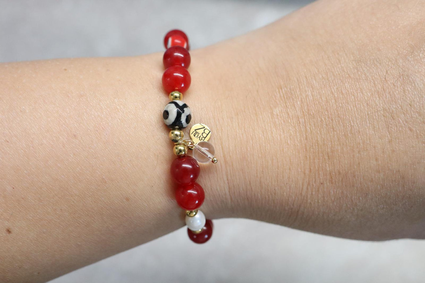 RED ISTANBUL | Natuursteen armband mix | 8mm | Normal Fit