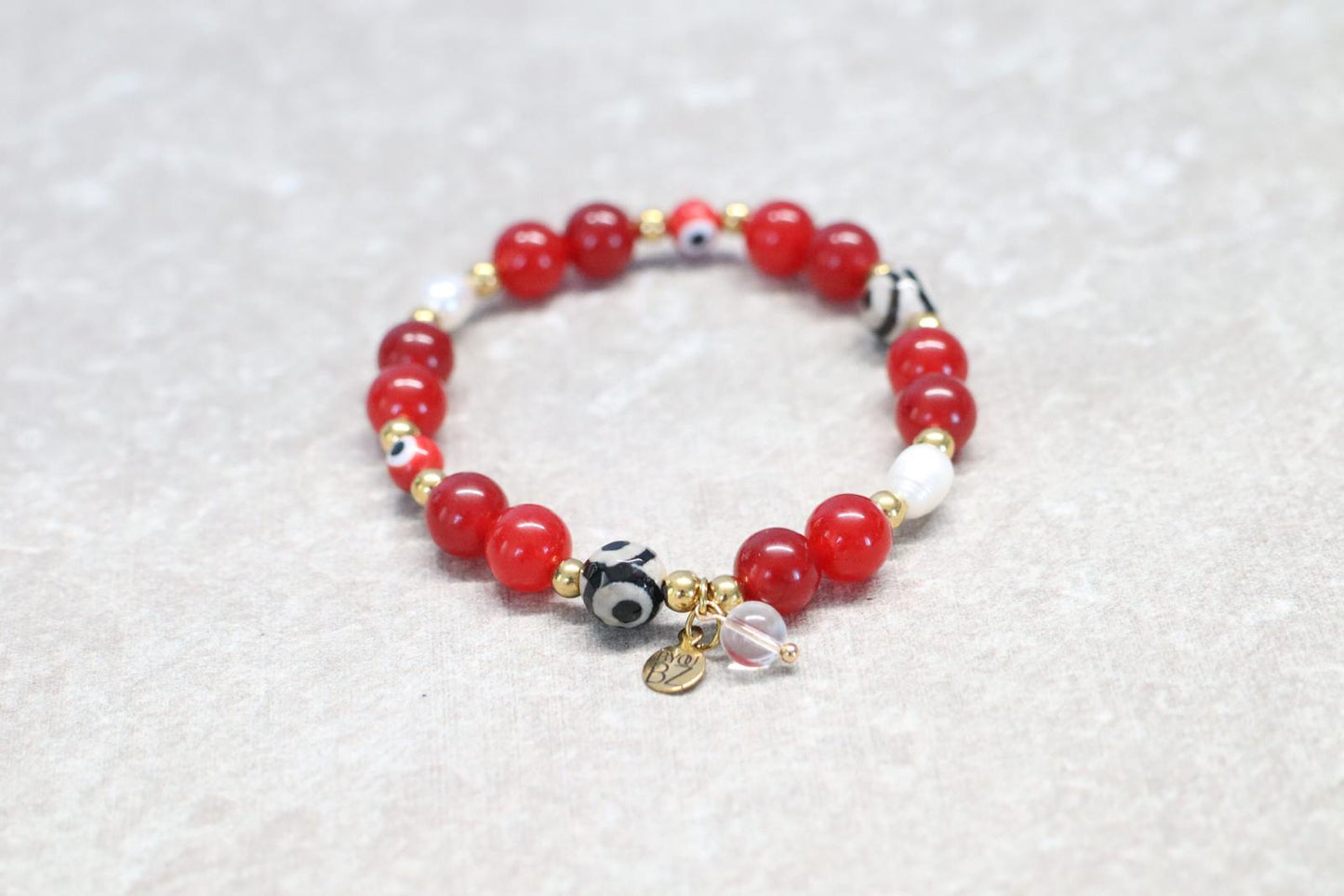 RED ISTANBUL | Natuursteen armband mix | 8mm | Normal Fit