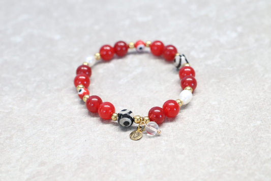 RED ISTANBUL | Natuursteen armband mix | 8mm | Normal Fit