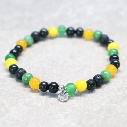 MONTEGO BAY GLOW | Natuursteen armband mix | 6mm | Normal Fit