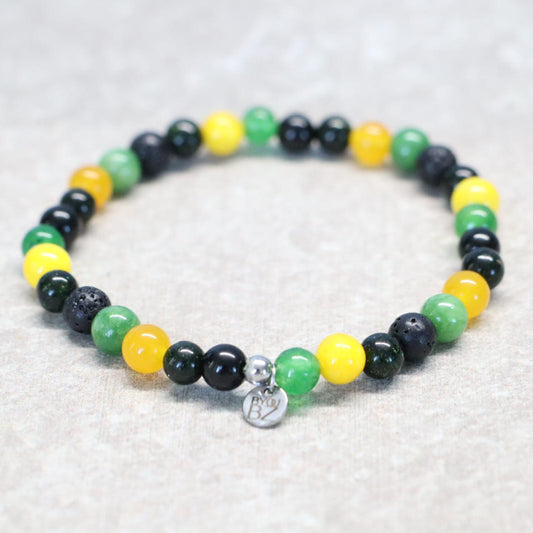 MONTEGO BAY GLOW | Natuursteen armband mix | 6mm | Normal Fit