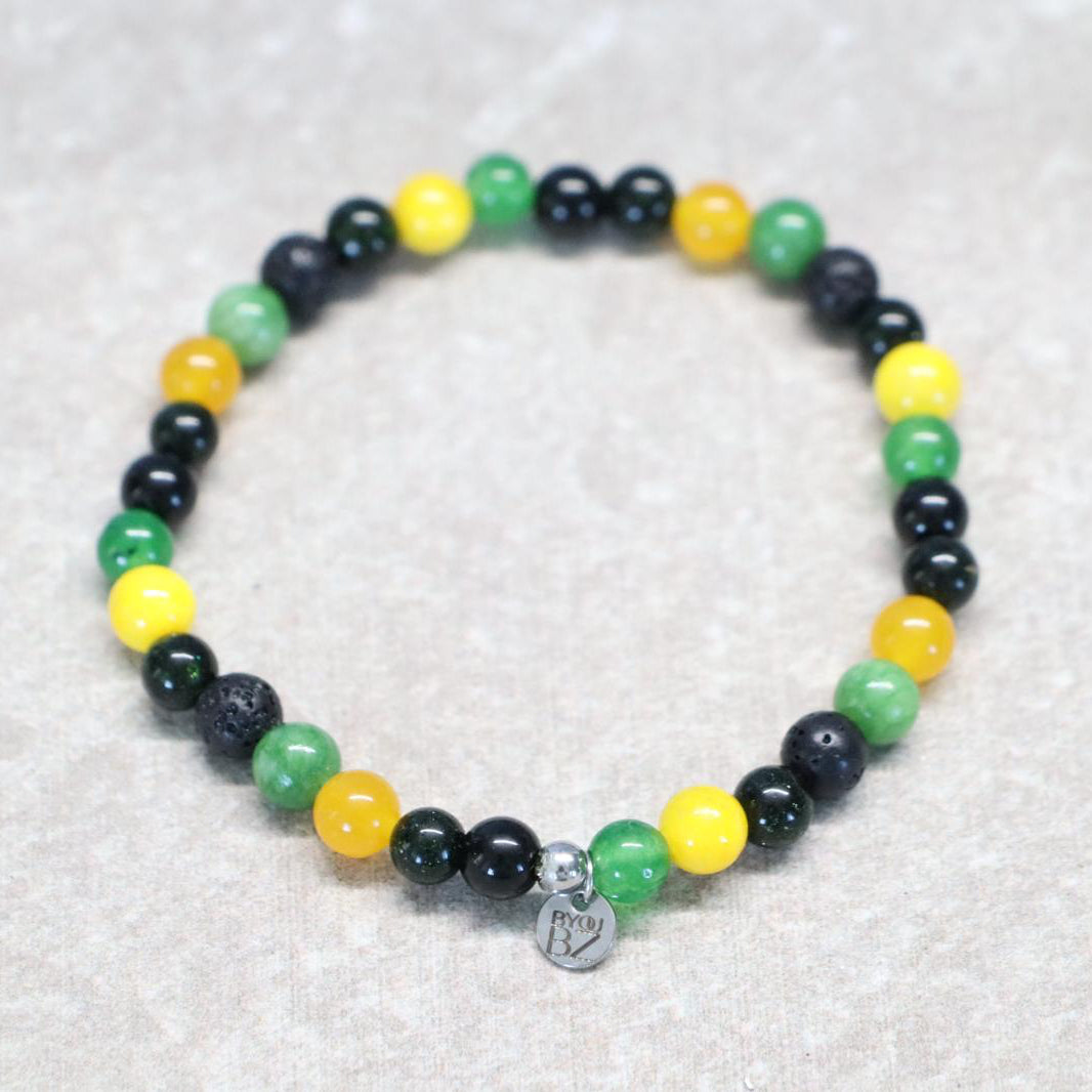 MONTEGO BAY GLOW | Natuursteen armband mix | 6mm | Normal Fit