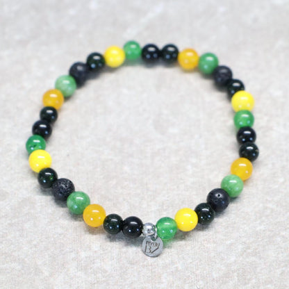 MONTEGO BAY GLOW | Natuursteen armband mix | 6mm | Normal Fit