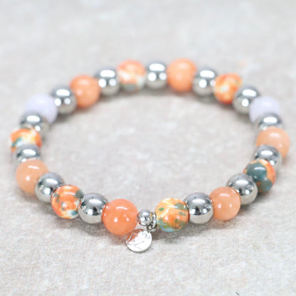 CARTAGENA GLOW | Chalcedoon jaspis armband | 8mm | Normal Fit