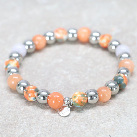 CARTAGENA GLOW | Chalcedoon jaspis armband | 8mm | Normal Fit
