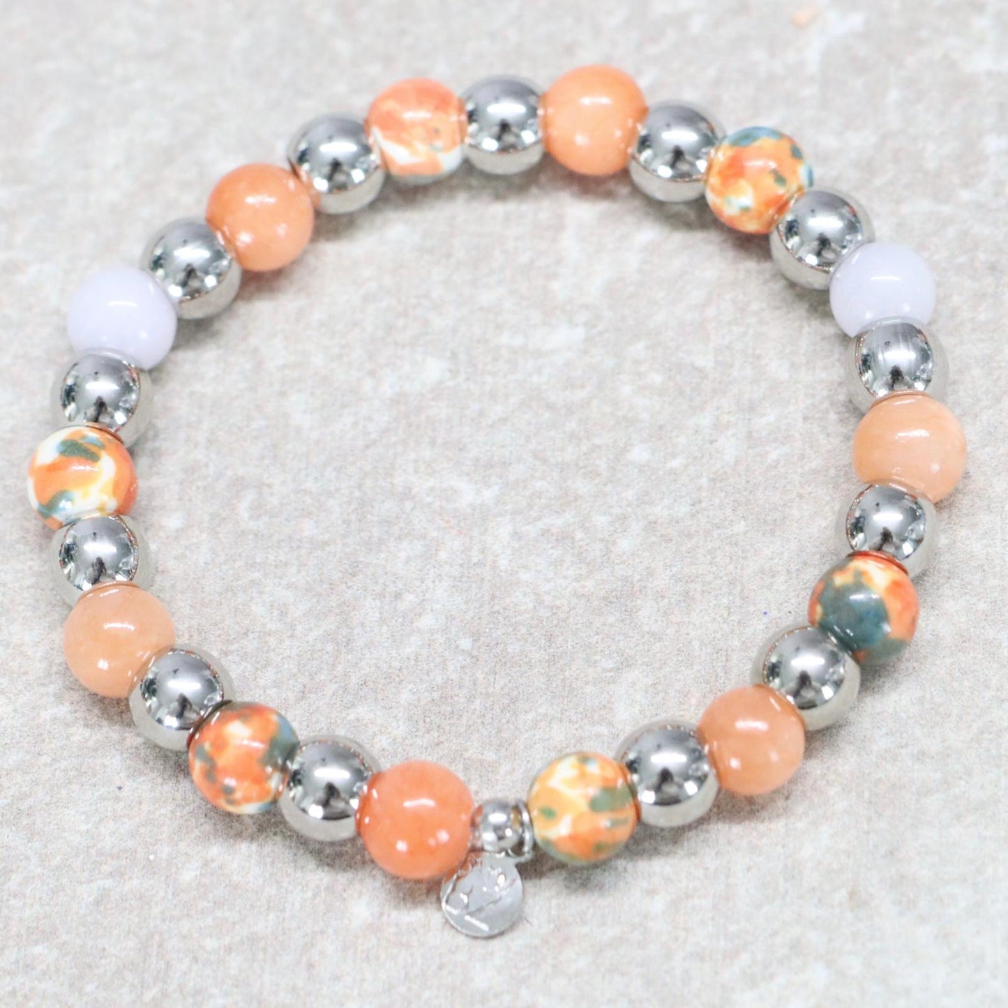 CARTAGENA GLOW | Chalcedoon jaspis armband | 8mm | Normal Fit