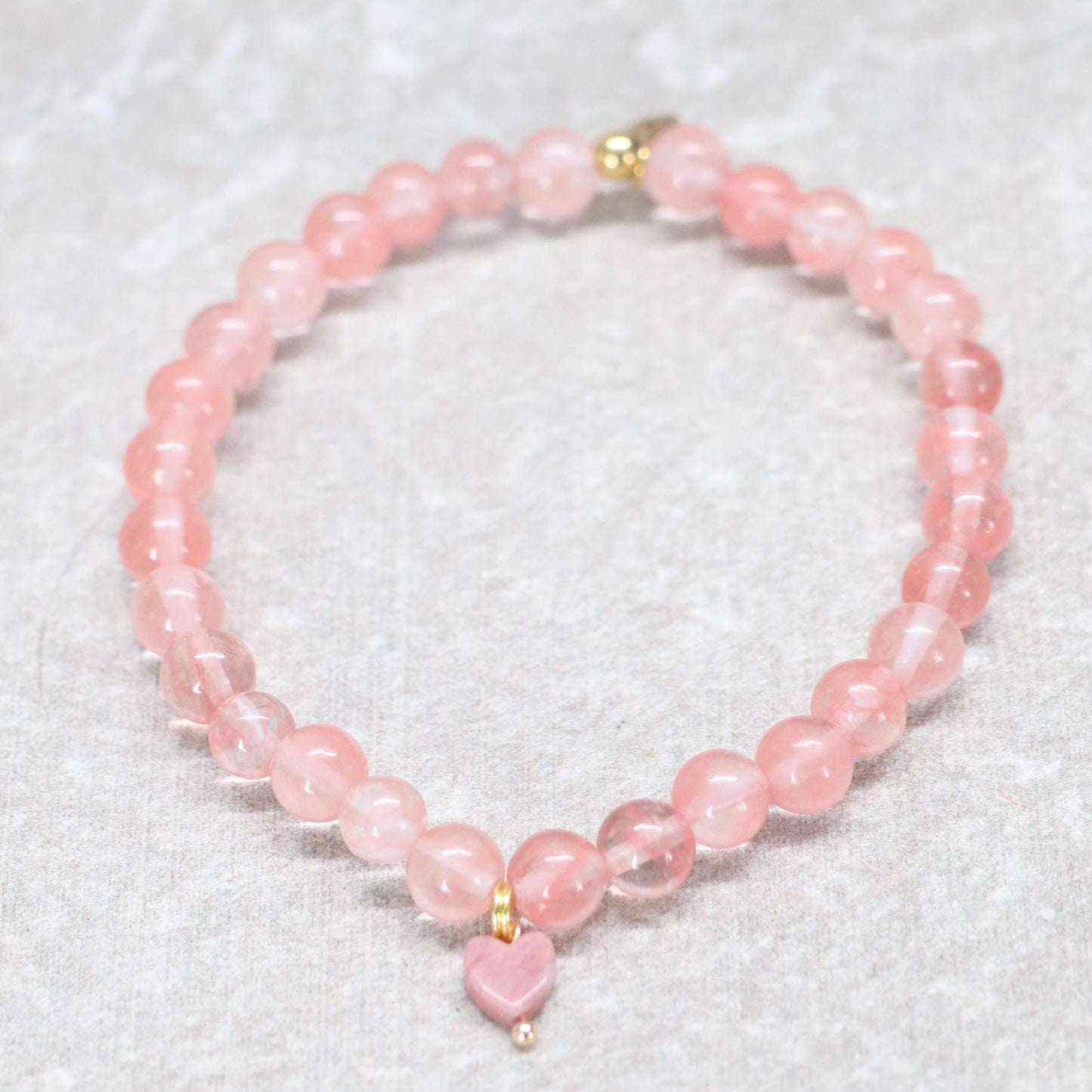 SANTA MONICA SUNSET | Watermeloenkwarts armband | 6mm | Normal Fit