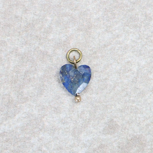 Bedel | Natuursteen | Lapis lazuli hartje | Goud