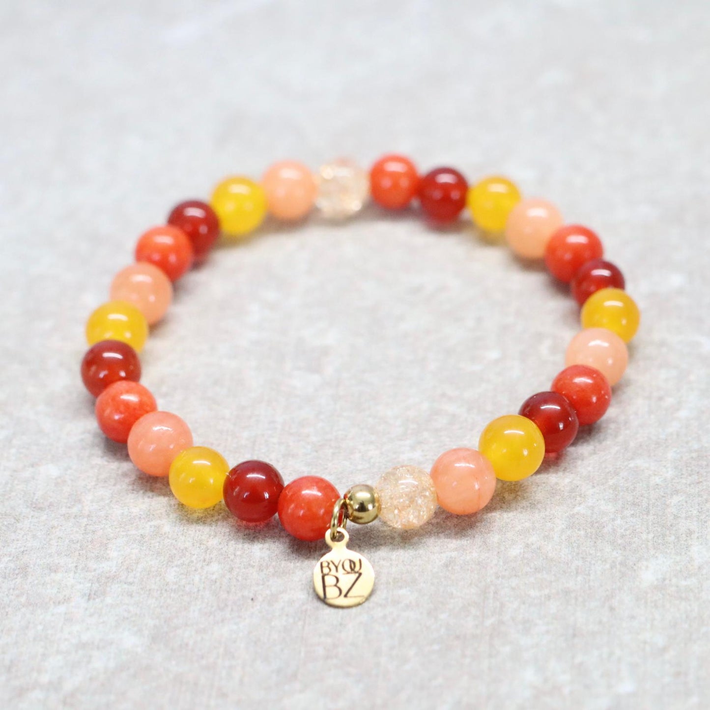 SIENNA SUNSET | Natuursteen armband mix | 6mm | Small Fit