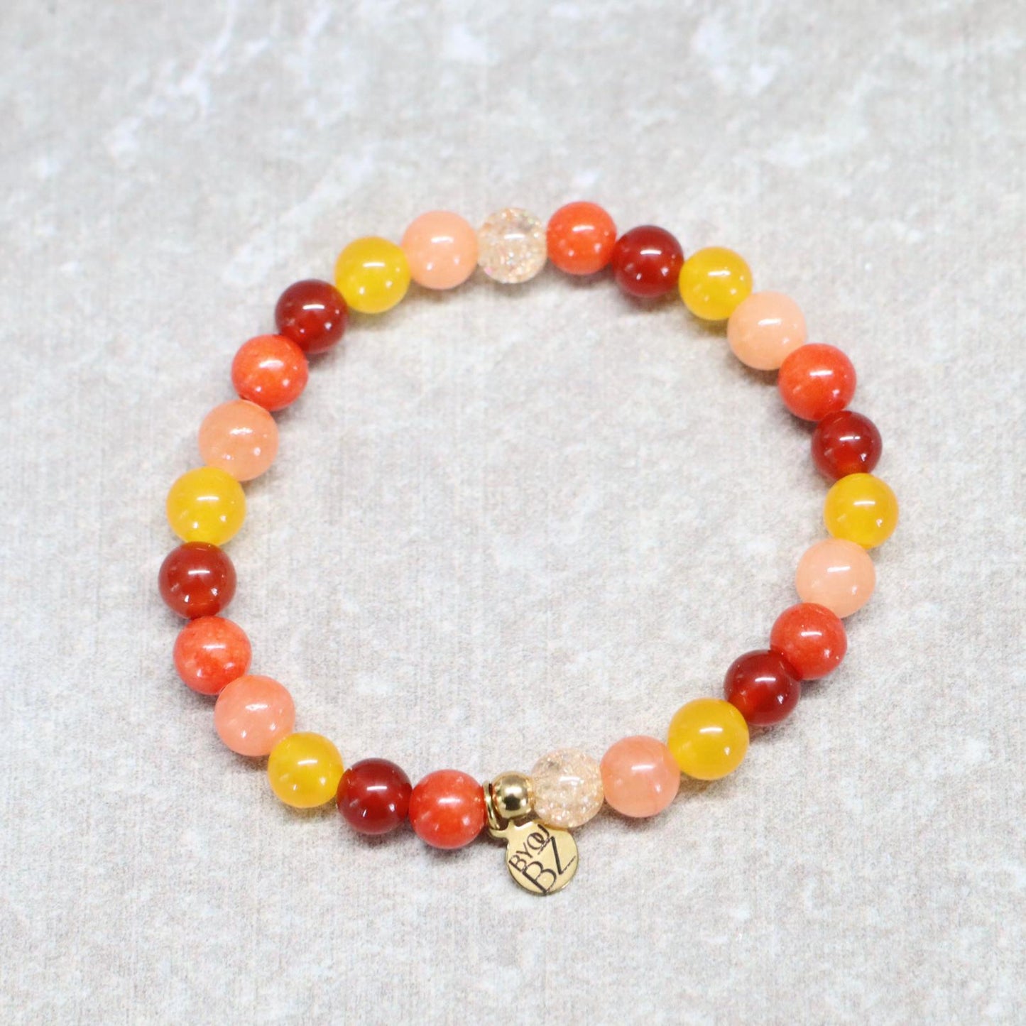 SIENNA SUNSET | Natuursteen armband mix | 6mm | Small Fit
