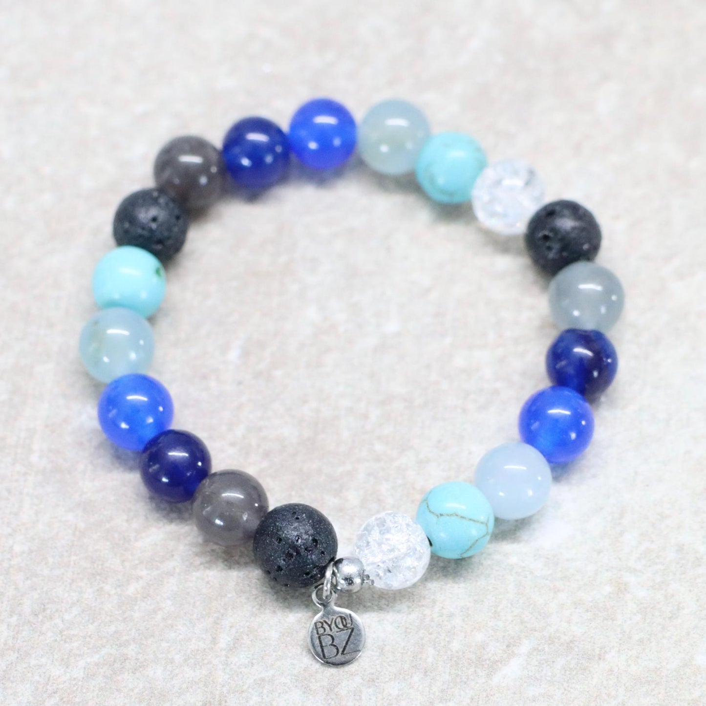 REYKJAVIK WAVES | Natuursteen armband mix | 8mm | Small Fit
