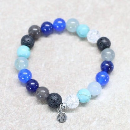 REYKJAVIK WAVES | Natuursteen armband mix | 8mm | Small Fit