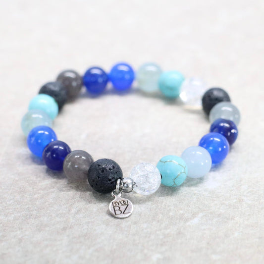 REYKJAVIK WAVES | Natuursteen armband mix | 8mm | Small Fit