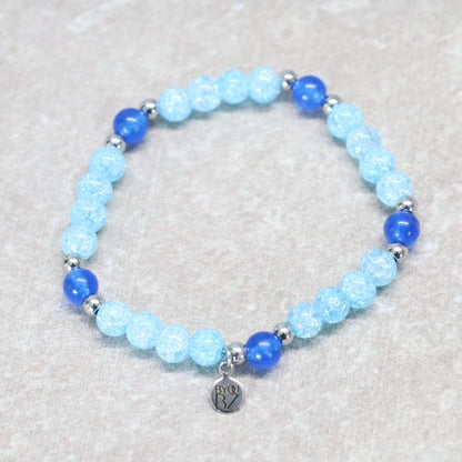 AZURE COAST | Natuursteen armband mix | 6mm | Small Fit