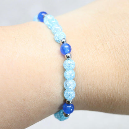 AZURE COAST | Natuursteen armband mix | 6mm | Small Fit
