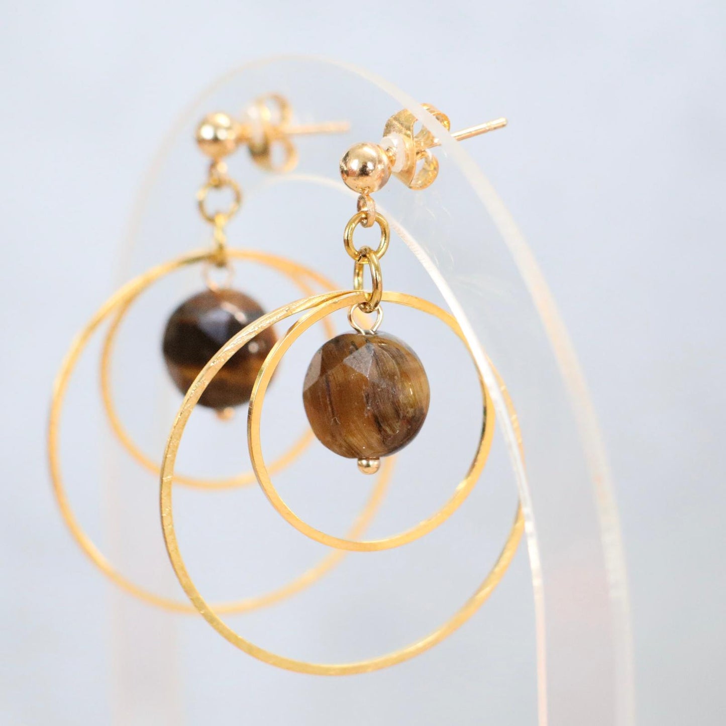 SERENGETI GOLD | Oorbellen | Tijgeroog