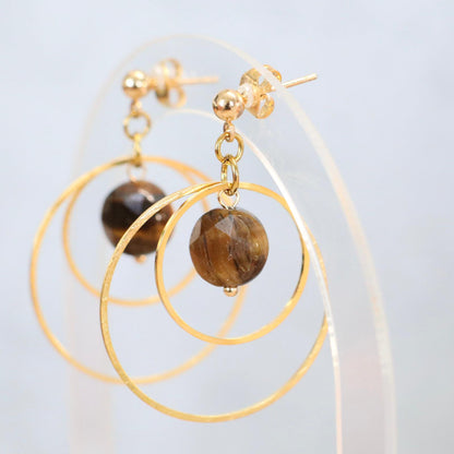 SERENGETI GOLD | Oorbellen | Tijgeroog