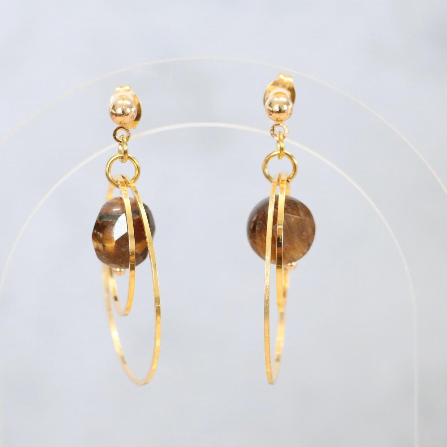 SERENGETI GOLD | Oorbellen | Tijgeroog