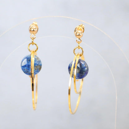 LISBON AZURE | Oorbellen | Lapis lazuli