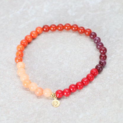 MARRAKESH EMBER | Natuursteen armband mix | 6mm| Relaxed Fit