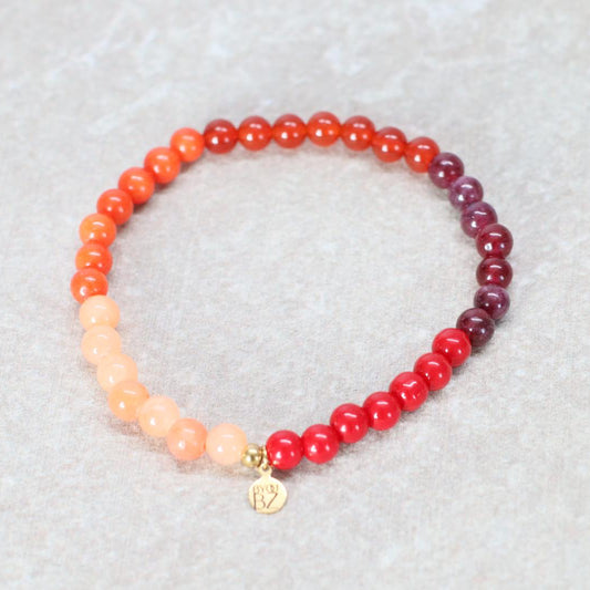 MARRAKESH EMBER | Natuursteen armband mix | 6mm| Relaxed Fit