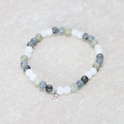 REYKJAVIK FROST | Natuursteen armband mix | 6mm | Relaxed Fit