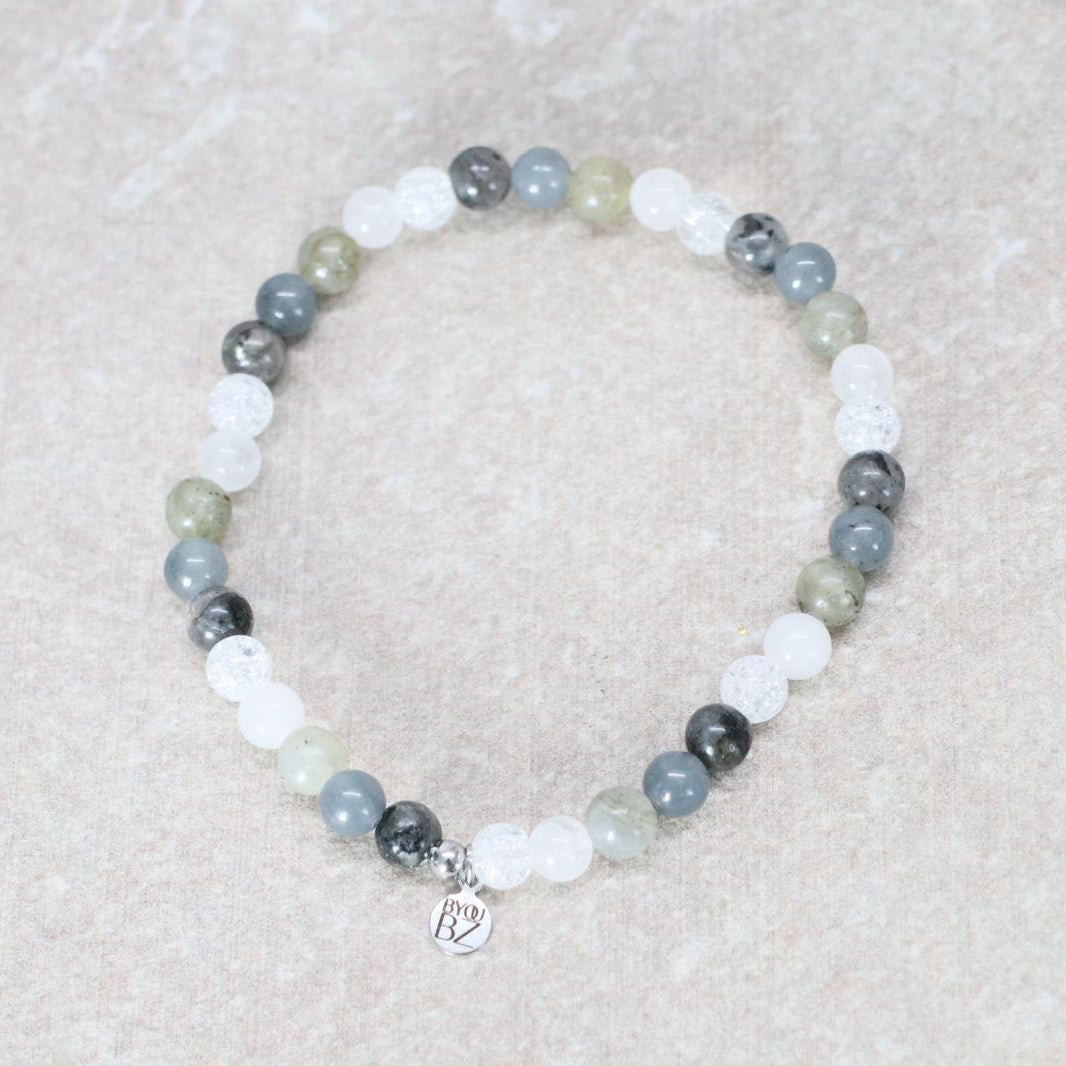 REYKJAVIK FROST | Natuursteen armband mix | 6mm | Relaxed Fit