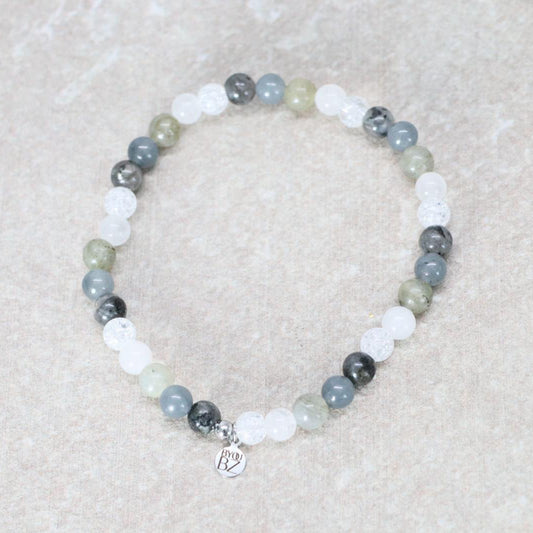 REYKJAVIK FROST | Natuursteen armband mix | 6mm | Relaxed Fit