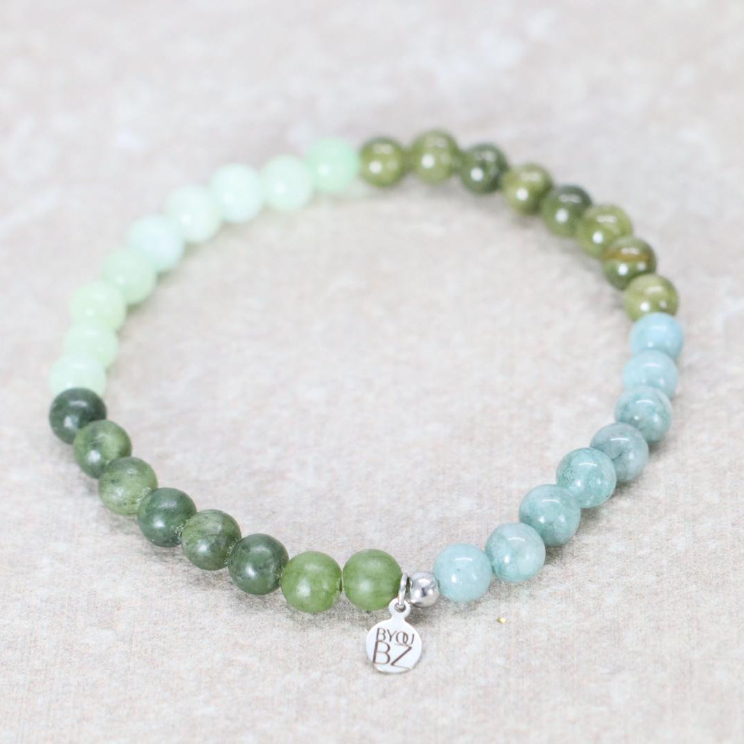 LOMBOK TIDE | Natuursteen armband mix | 6mm | Relaxed Fit