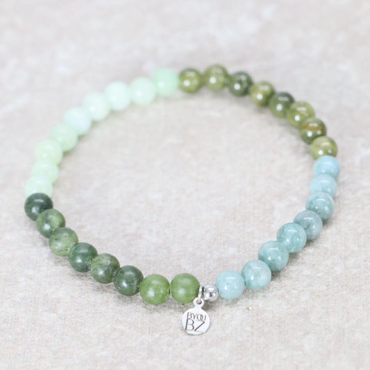 LOMBOK TIDE | Natuursteen armband mix | 6mm | Relaxed Fit