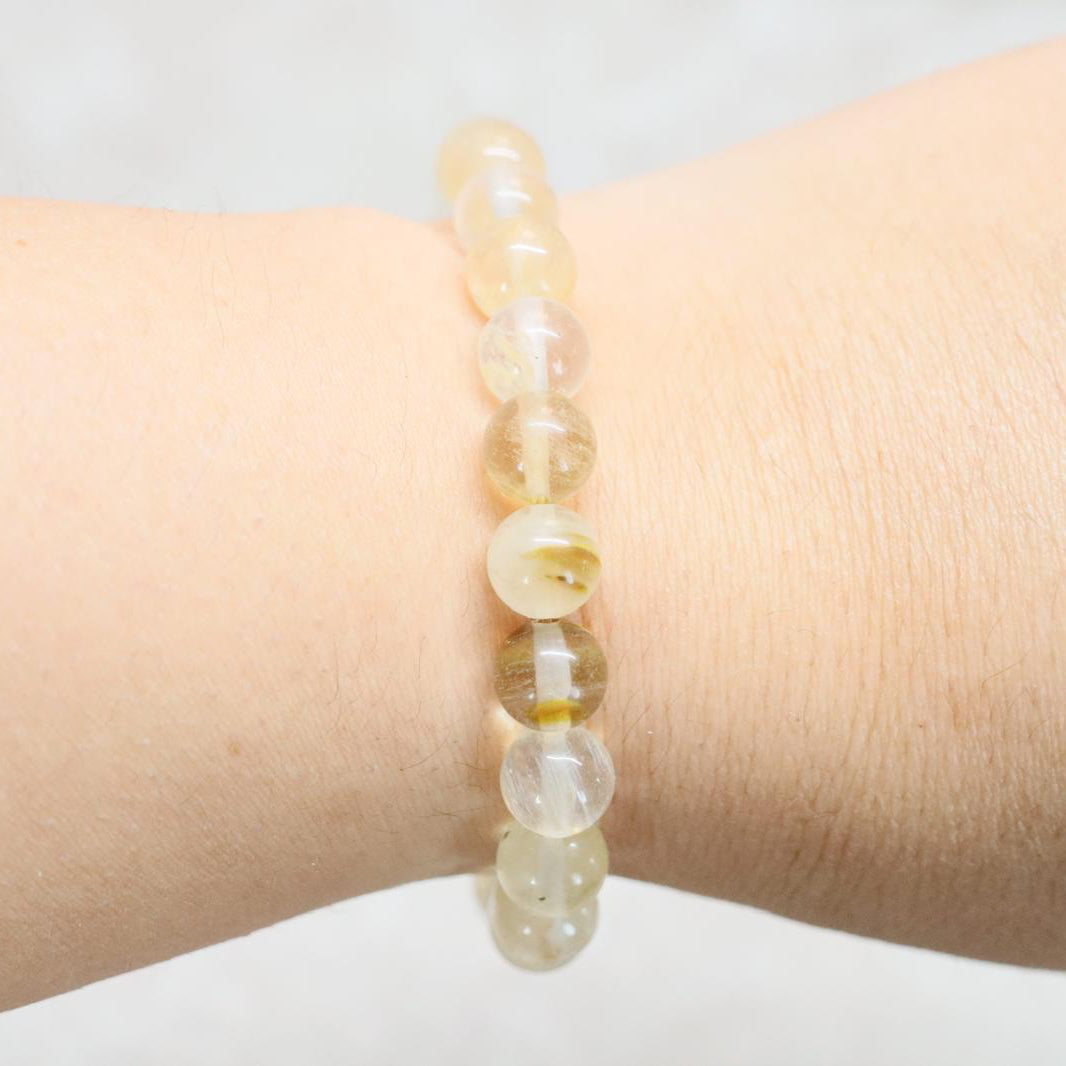 IBIZA SHELL | Gele kwarts armband | 8mm | Relaxed Fit