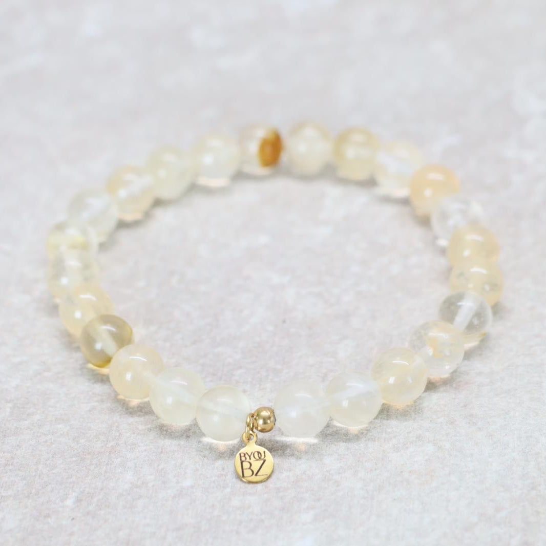 IBIZA SHELL | Gele kwarts armband | 8mm | Relaxed Fit