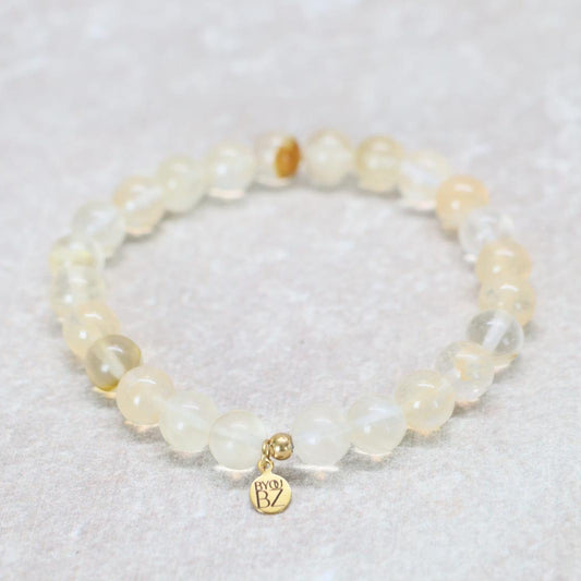 IBIZA SHELL | Gele kwarts armband | 8mm | Relaxed Fit