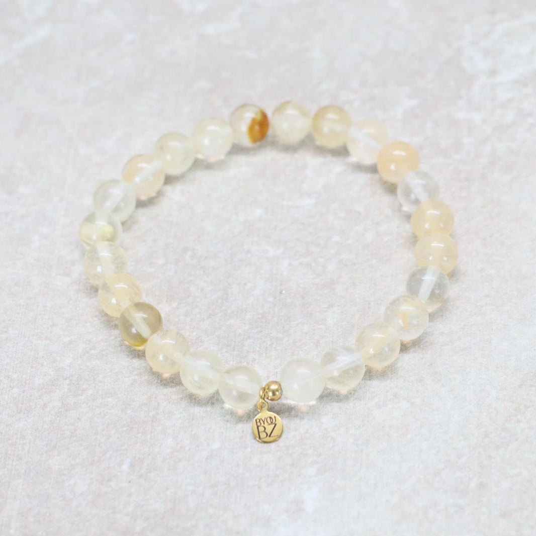 IBIZA SHELL | Gele kwarts armband | 8mm | Relaxed Fit