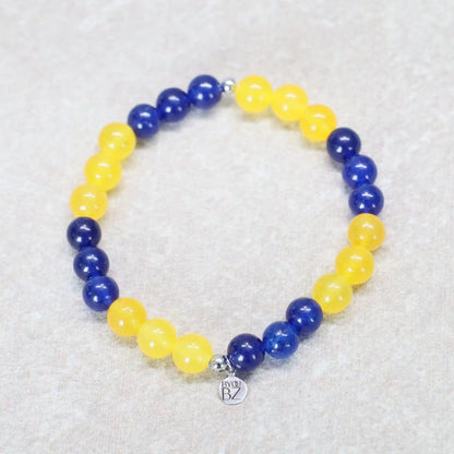BLUE WAVE CURAÇAO | Chalcedoon armband | 8mm | Relaxed Fit