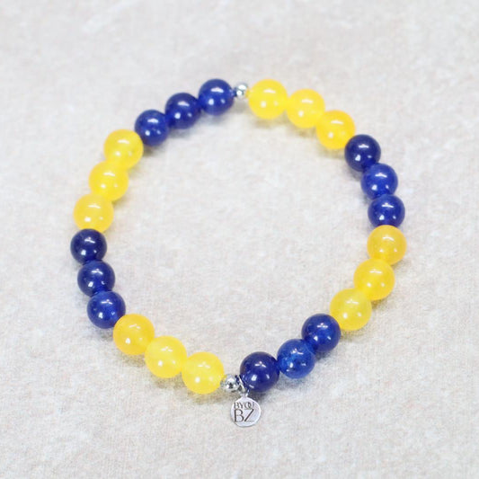 BLUE WAVE CURAÇAO | Chalcedoon armband | 8mm | Relaxed Fit