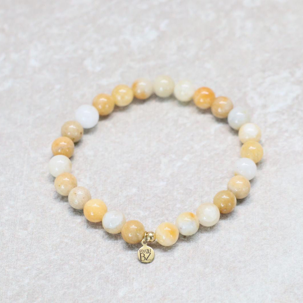 TUSCAN HONEY | Jade armband | 8mm | Relaxed Fit