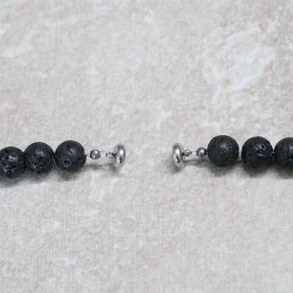 CLASSIC Lavasteen | Ketting | 8mm | Magneetsluiting | 45cm