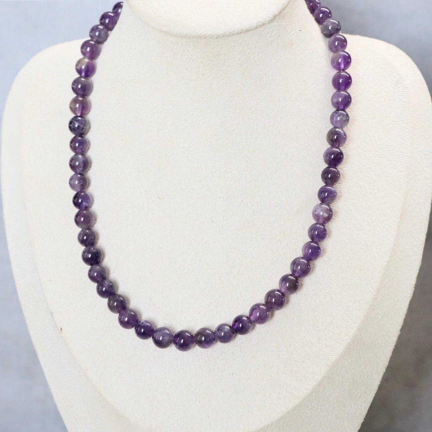 CLASSIC Amethist | Ketting | 8mm | Magneetsluiting | 45cm