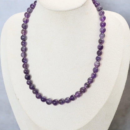 CLASSIC Amethist | Ketting | 8mm | Magneetsluiting | 45cm