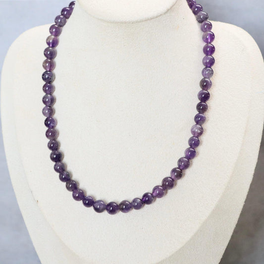 CLASSIC Amethist | Ketting | 8mm | Magneetsluiting | 45cm