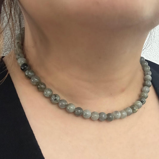 CLASSIC Labradoriet | Ketting | 8mm | Magneetsluiting | 45cm