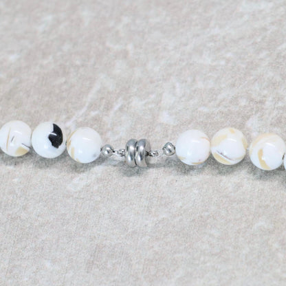CLASSIC Schelp Turkoois | Ketting | 8mm | Magneetsluiting | 45cm