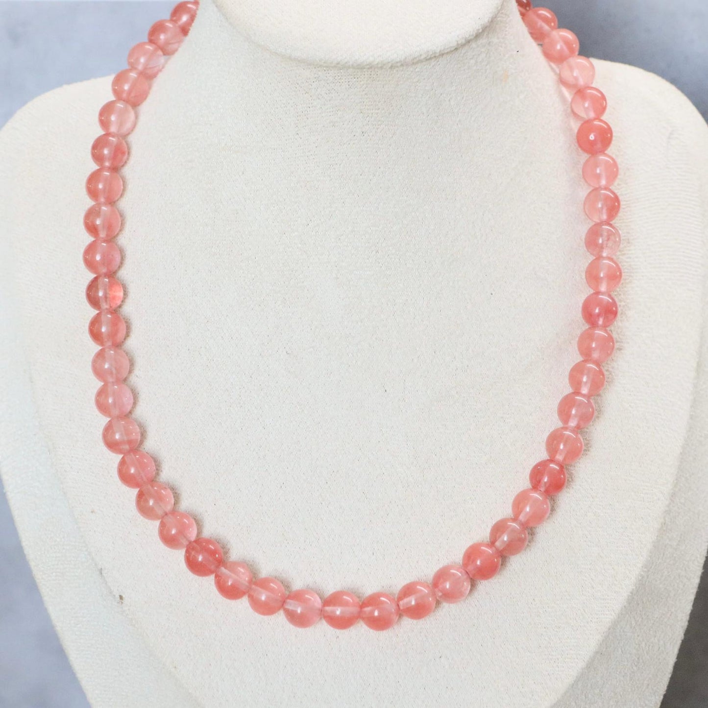 CLASSIC Watermeloenkwarts | Ketting | 8mm | Magneetsluiting | 45cm